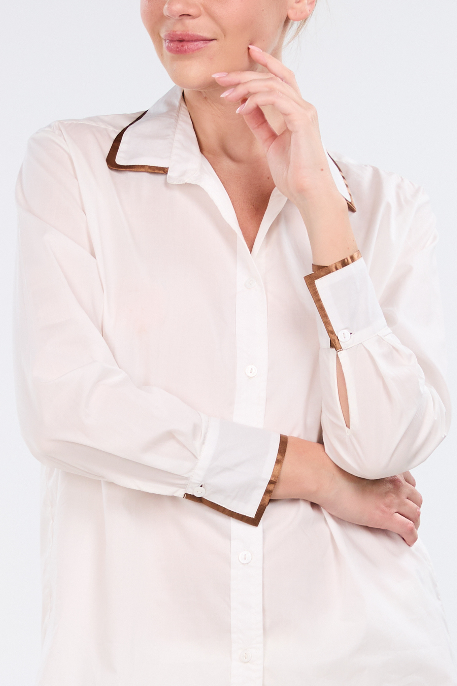 Long Sleeve Lounge Set With Contrast Trim-Tobacco