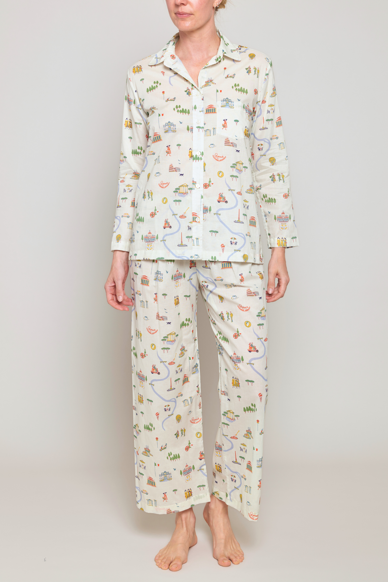 Long Sleeve Pajama Set - Roma