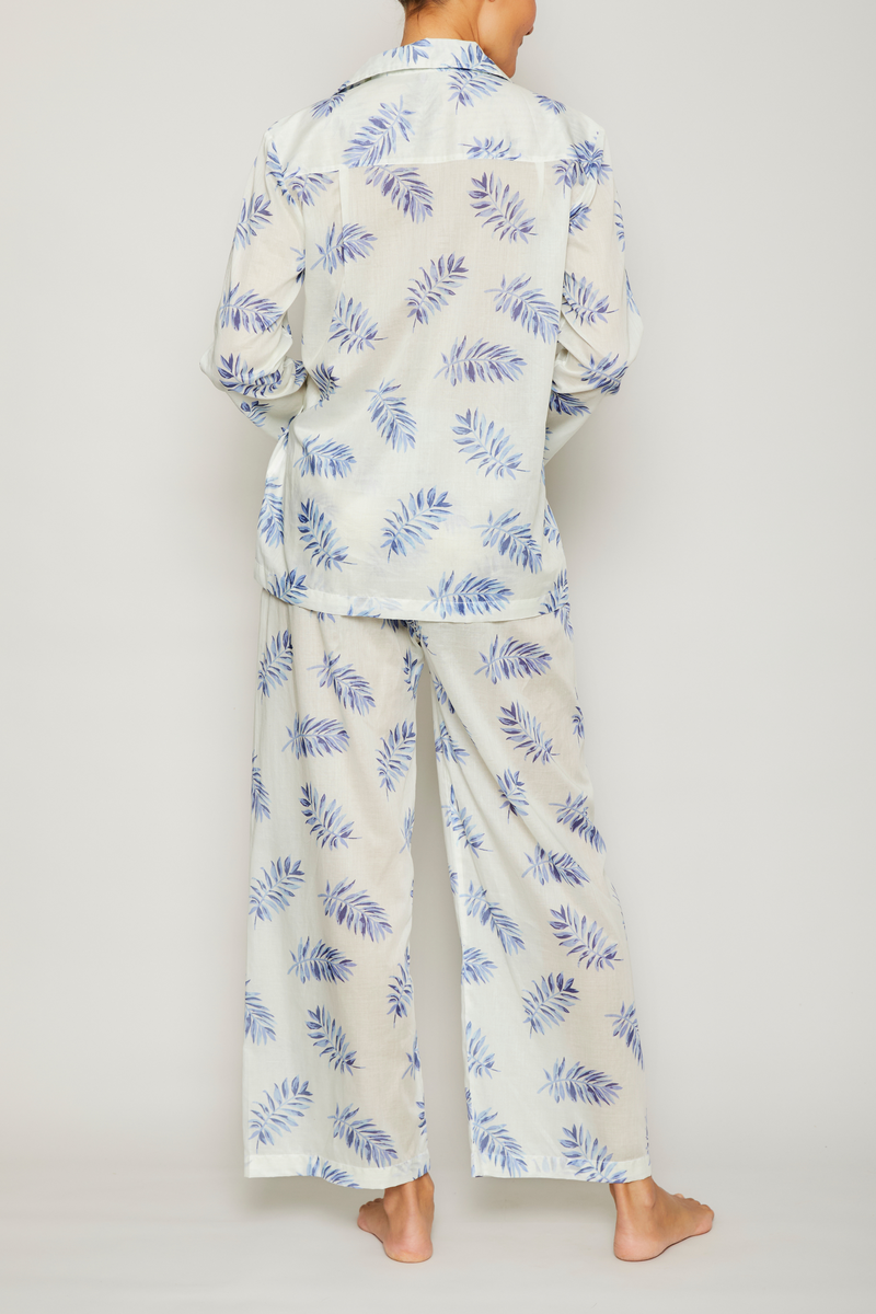 Long Sleeve Pajama Set - Blue Breeze