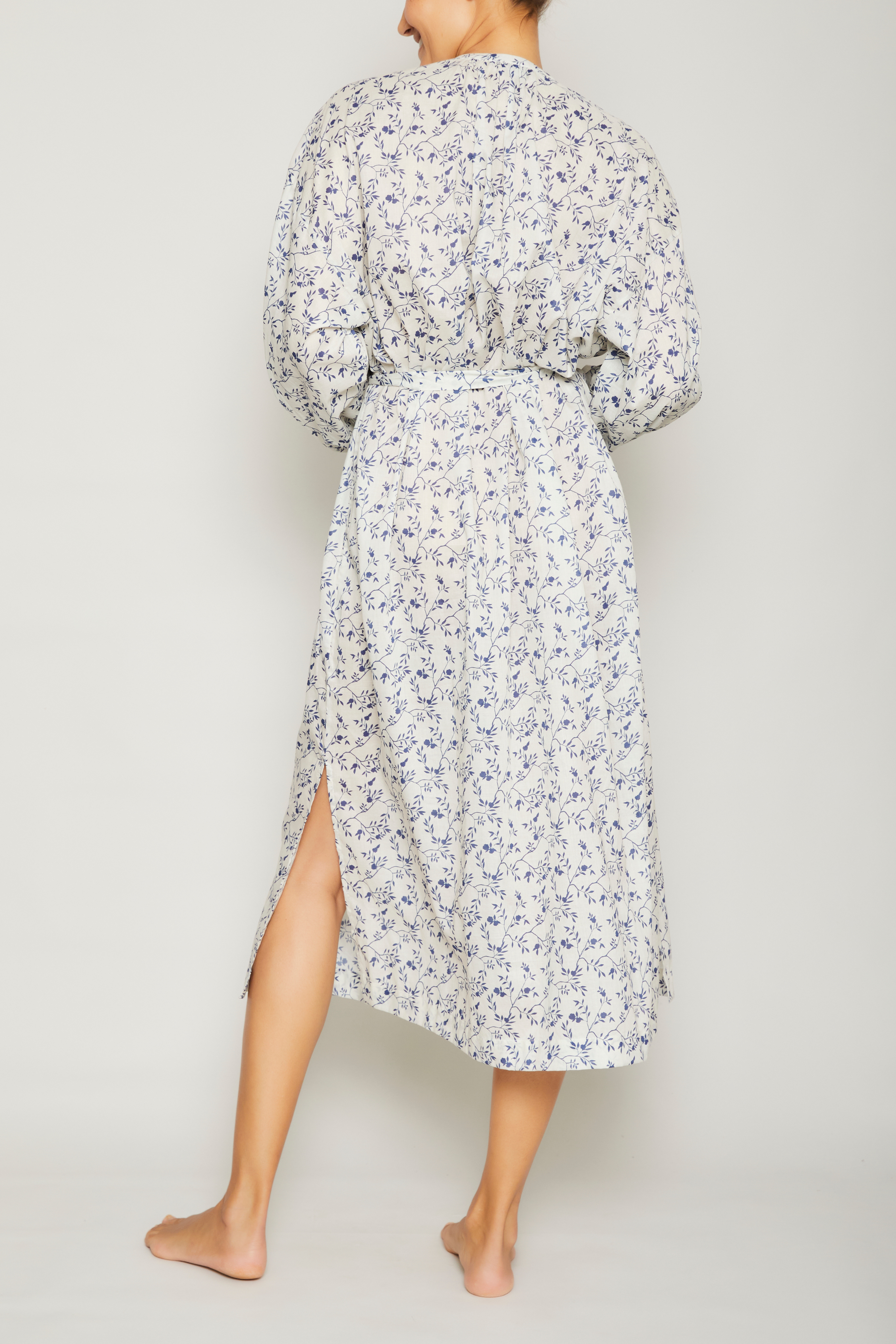 Mona Button Front Dress - Navy Coastal Floral