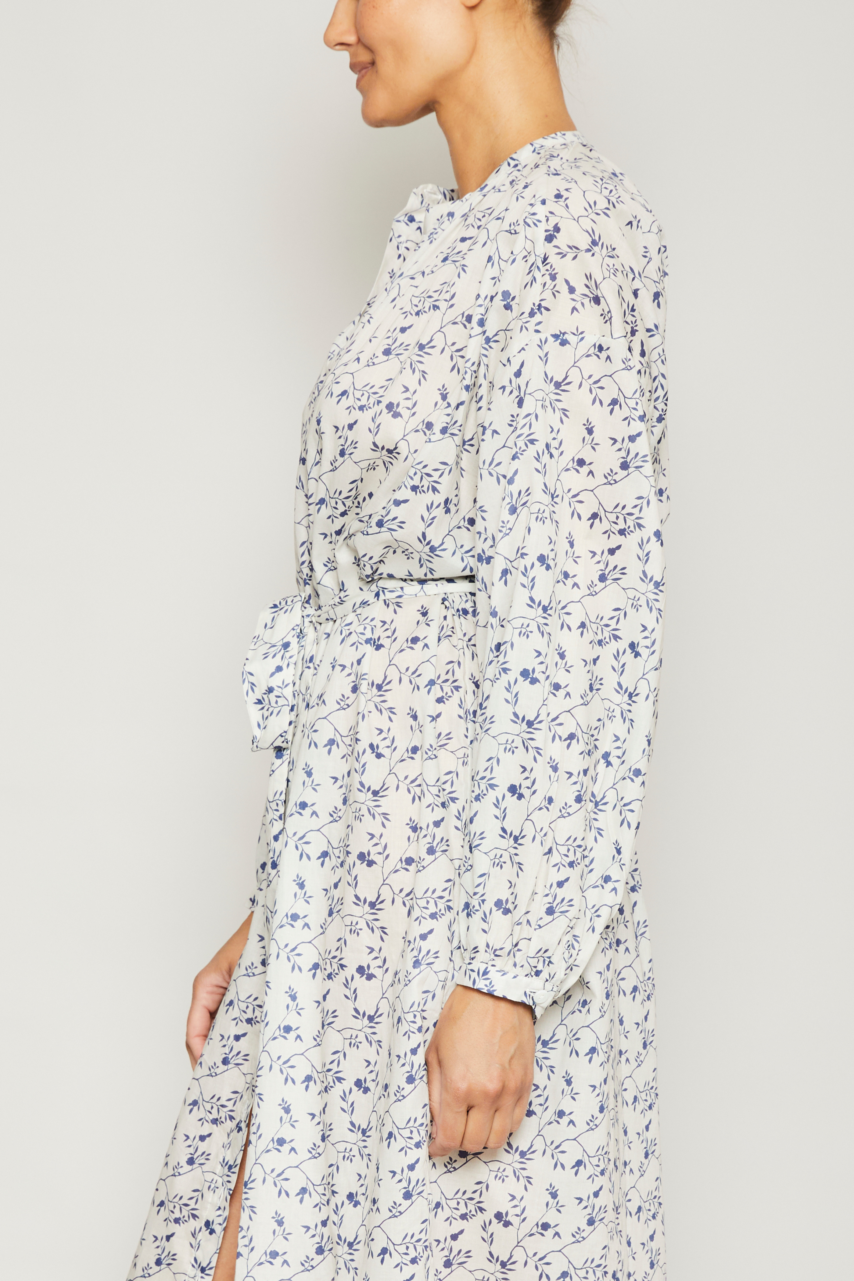 Mona Button Front Dress - Navy Coastal Floral
