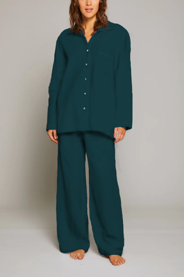 Angel Pajama Set - Midnight Green – Pour Les Femmes