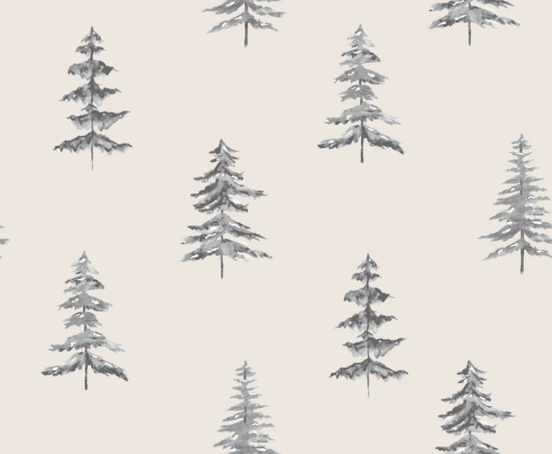 Pine Trees Long Sleeve Short Set