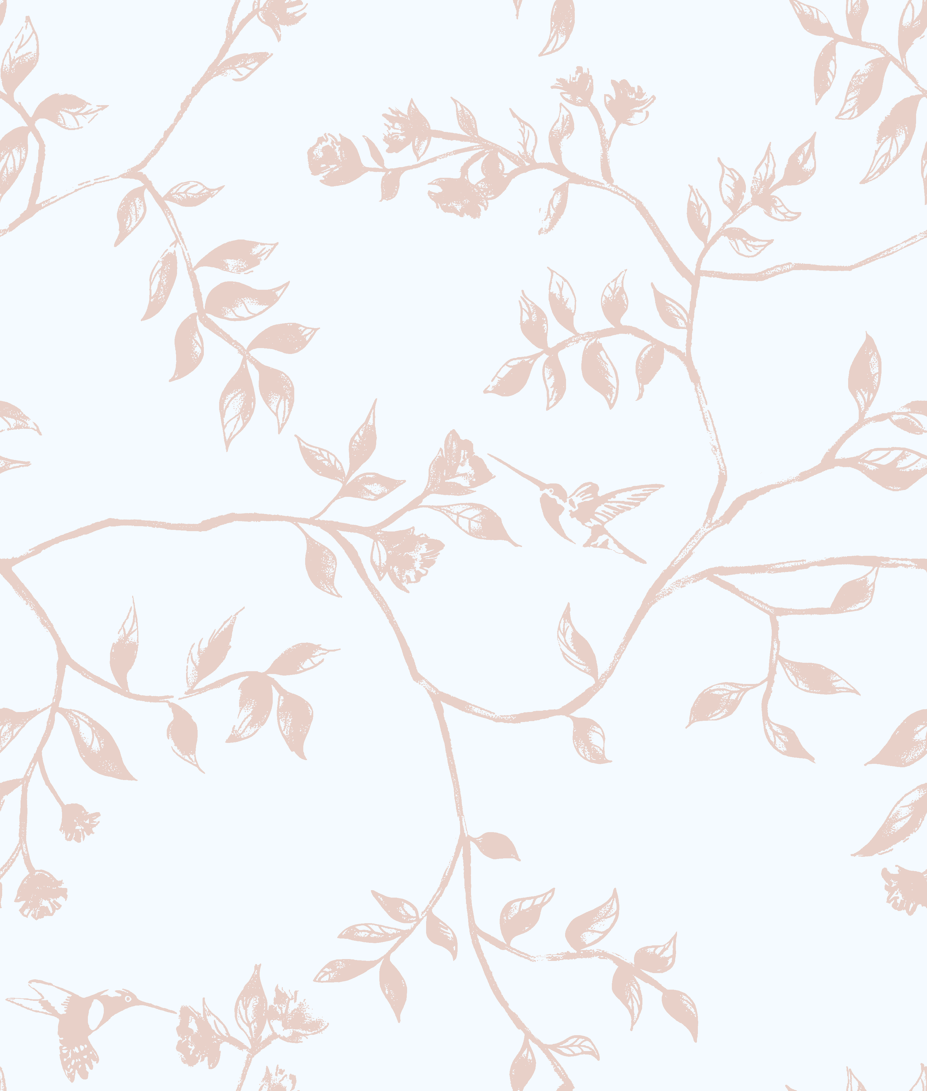 Hummingbird Long Sleeve Pajama Set - Pink