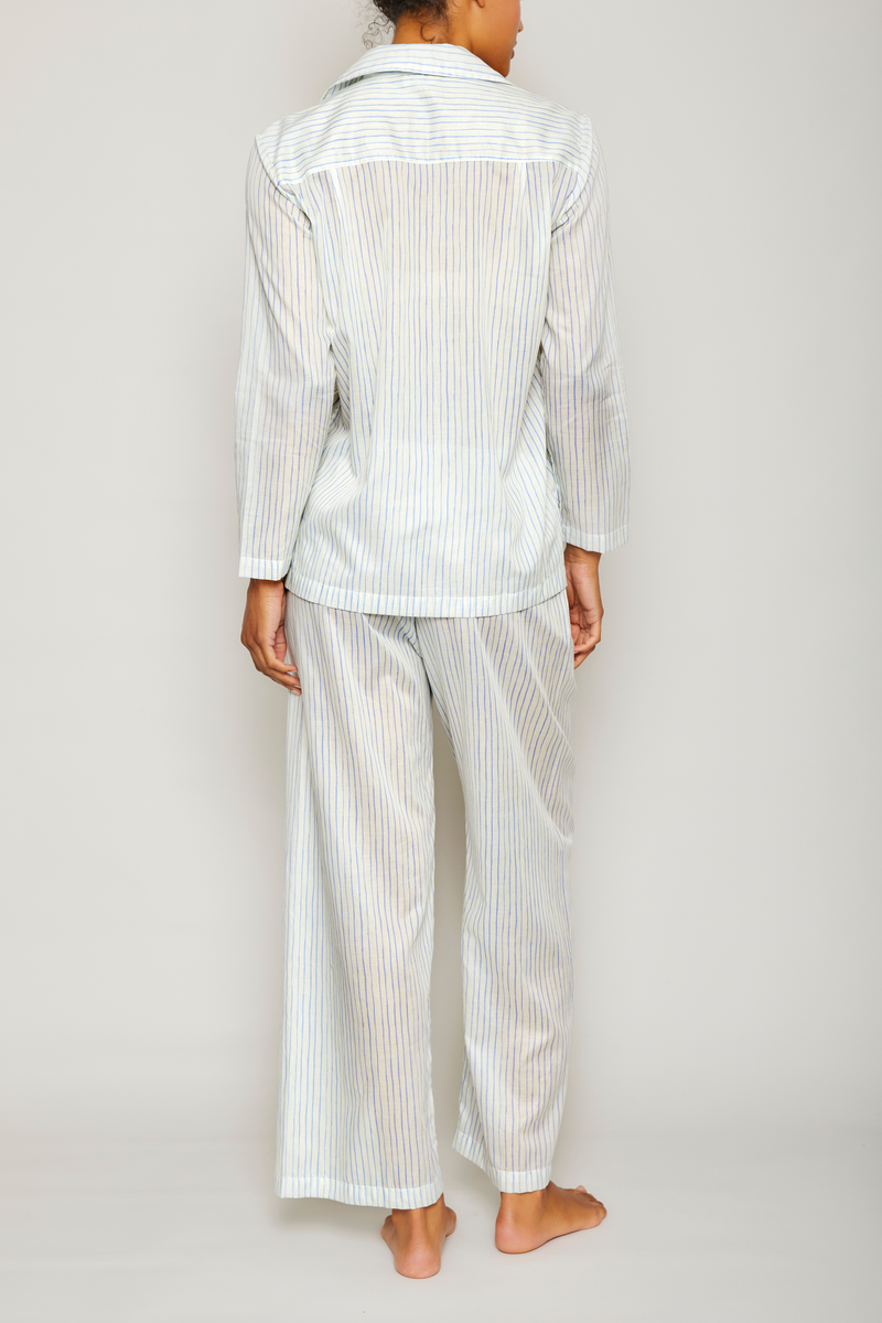 Long Sleeve Pajama Set - Sky Stripe