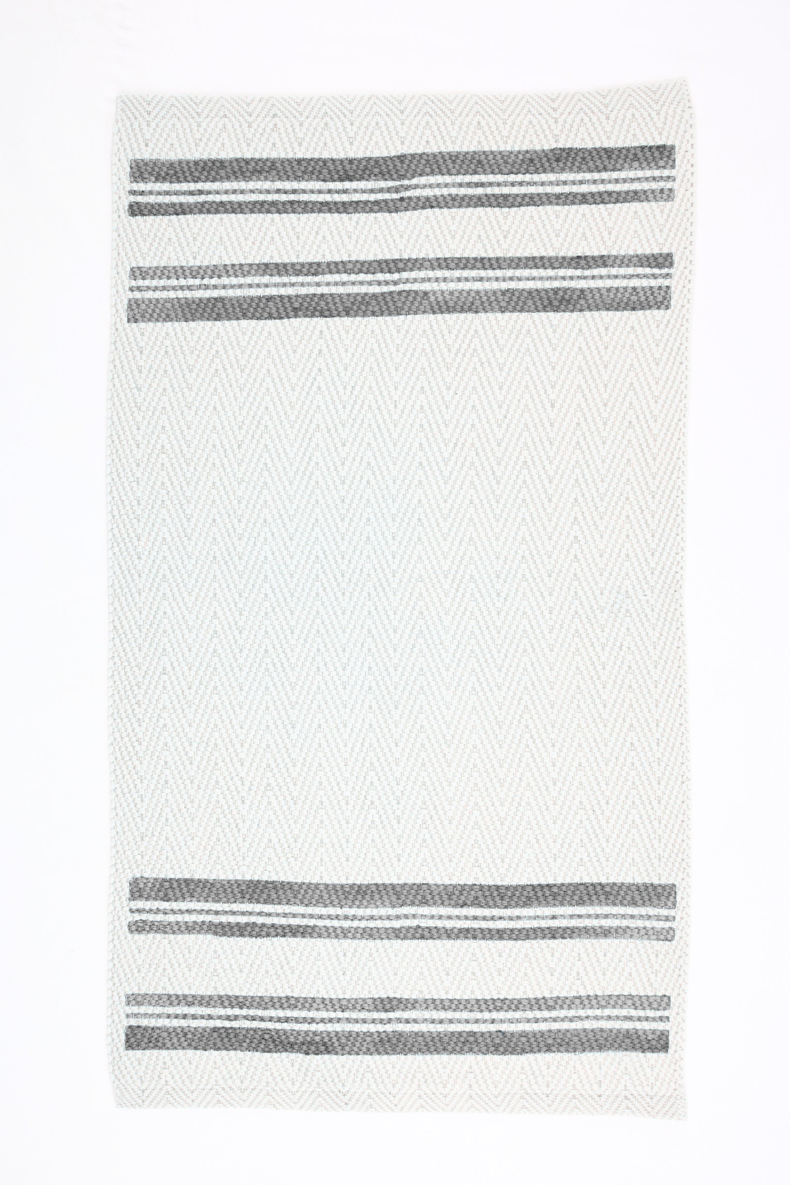 Hand-Painted Italian Mat - Grey Stripe