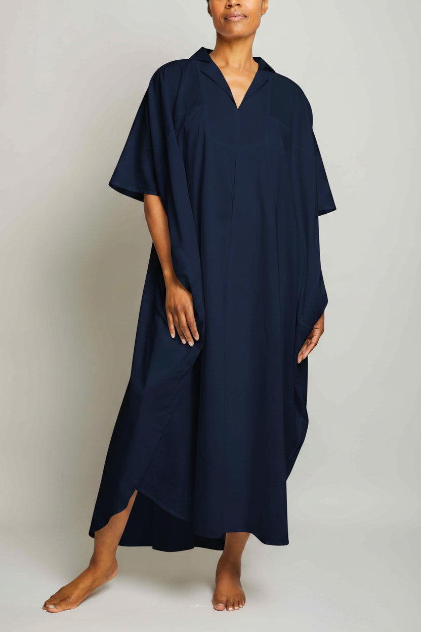 Collar Kaftan - Navy