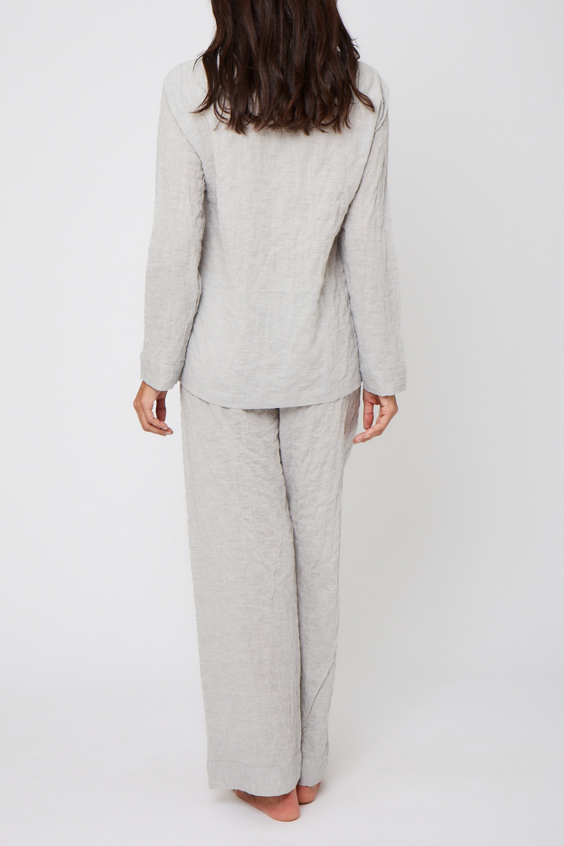 Organic Japanese Cotton Pajama Set-Grey