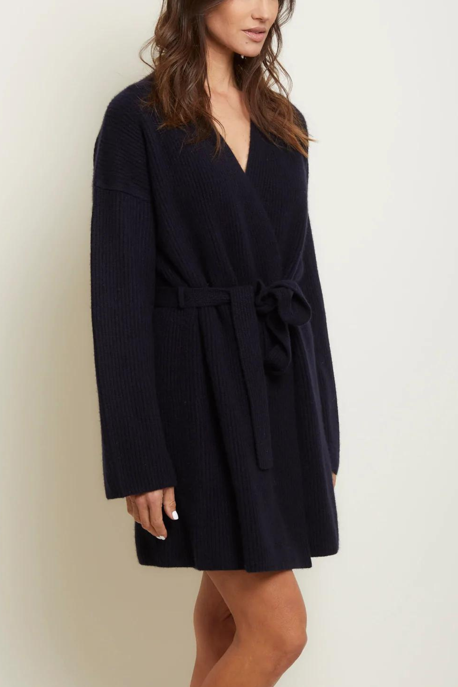 Cashmere Robe - Navy