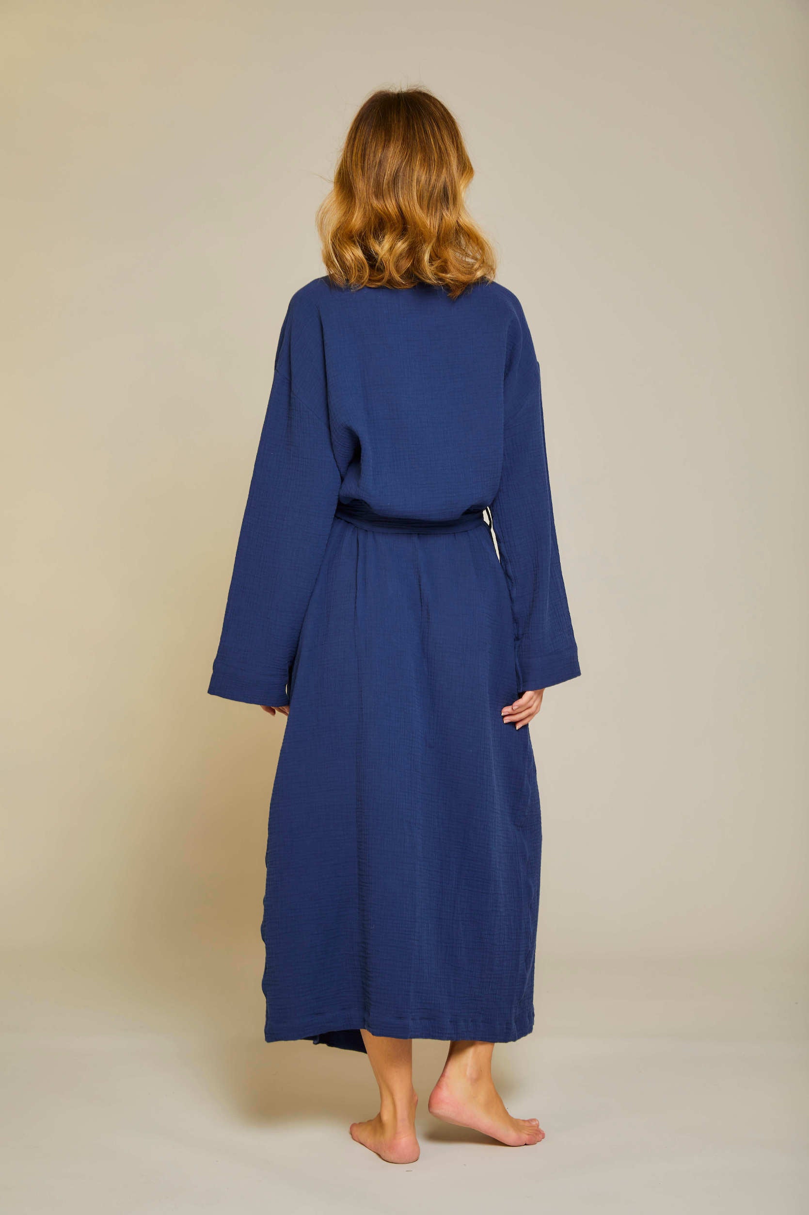 Angel Long Robe - Navy