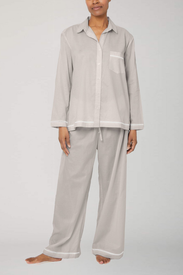 Classic Style Pajama Set - Grey