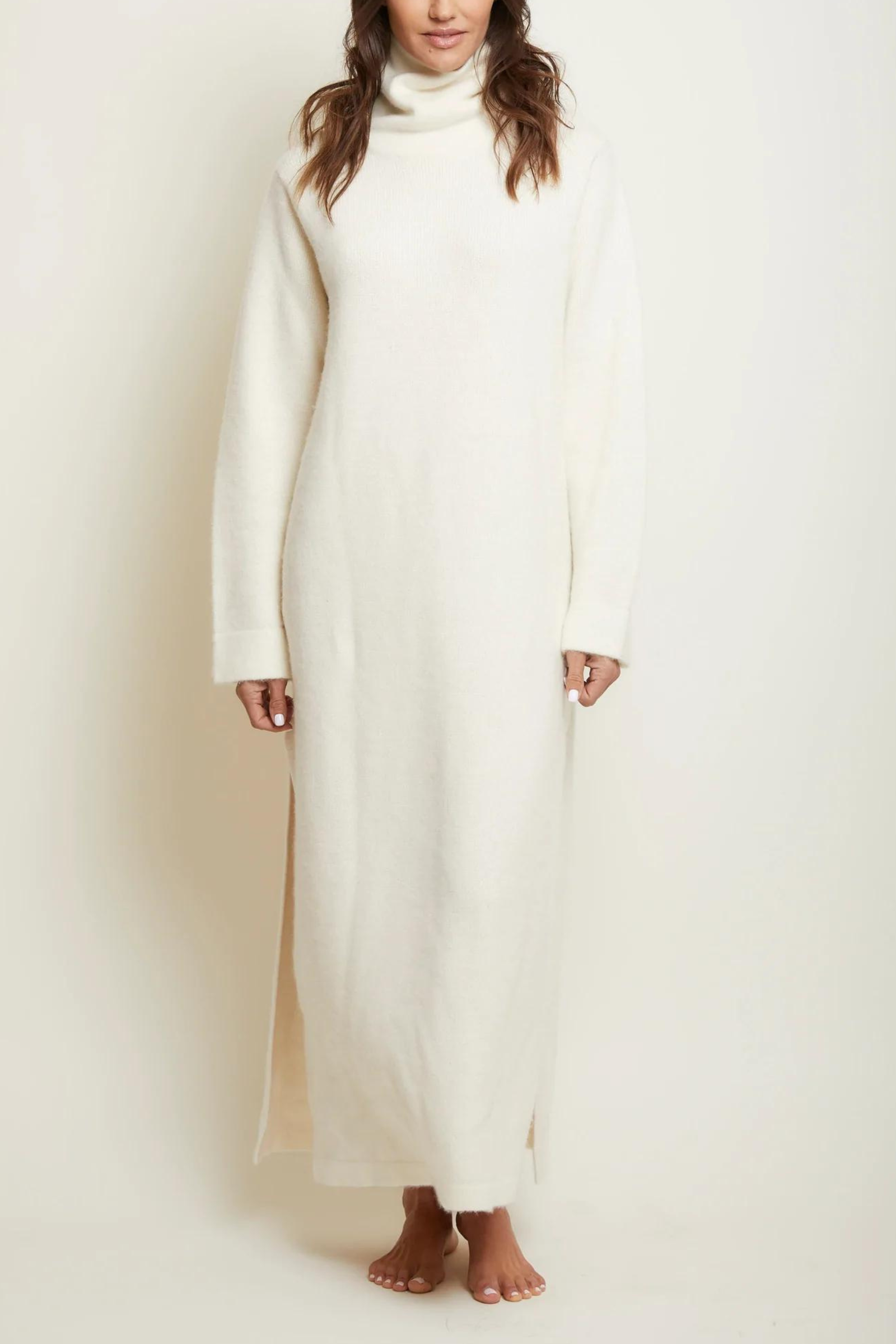 Long Cashmere Dress - Cream