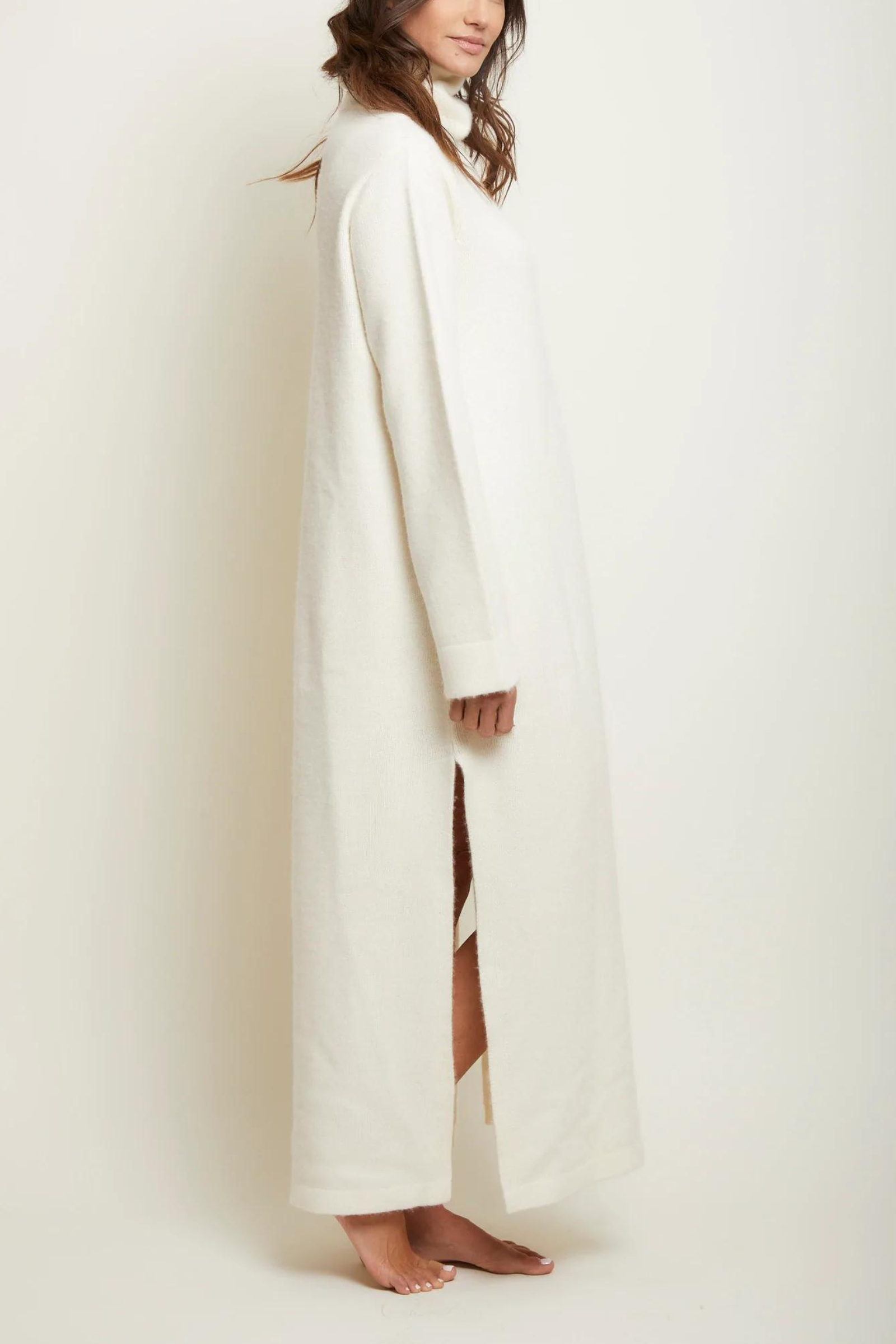 Long Cashmere Dress - Cream