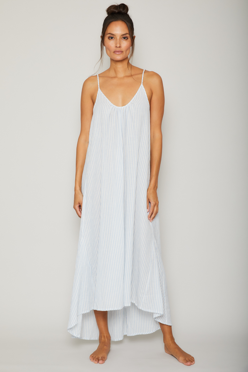 Cotton high low dress hot sale