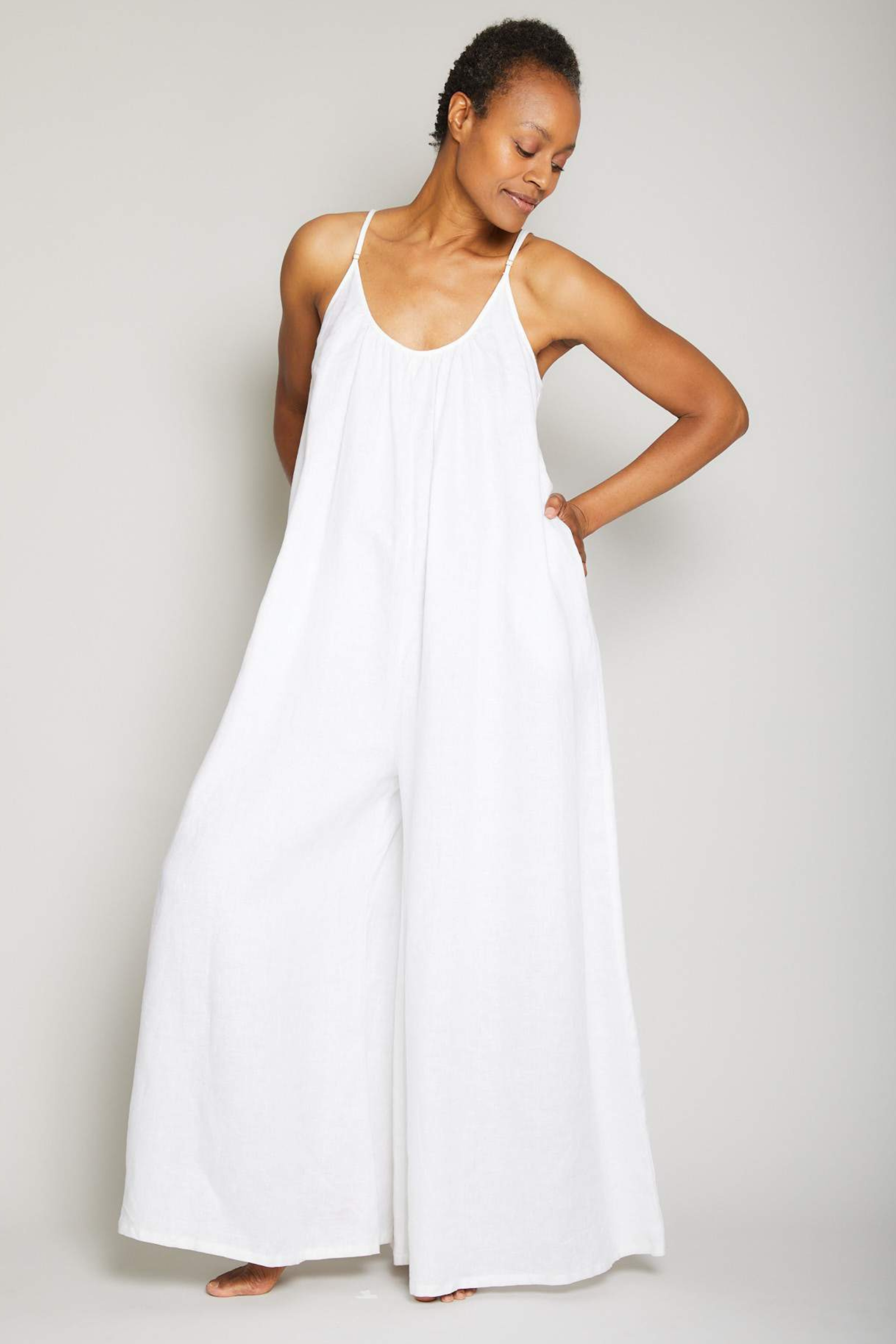 Linen Jumpsuit - Cream