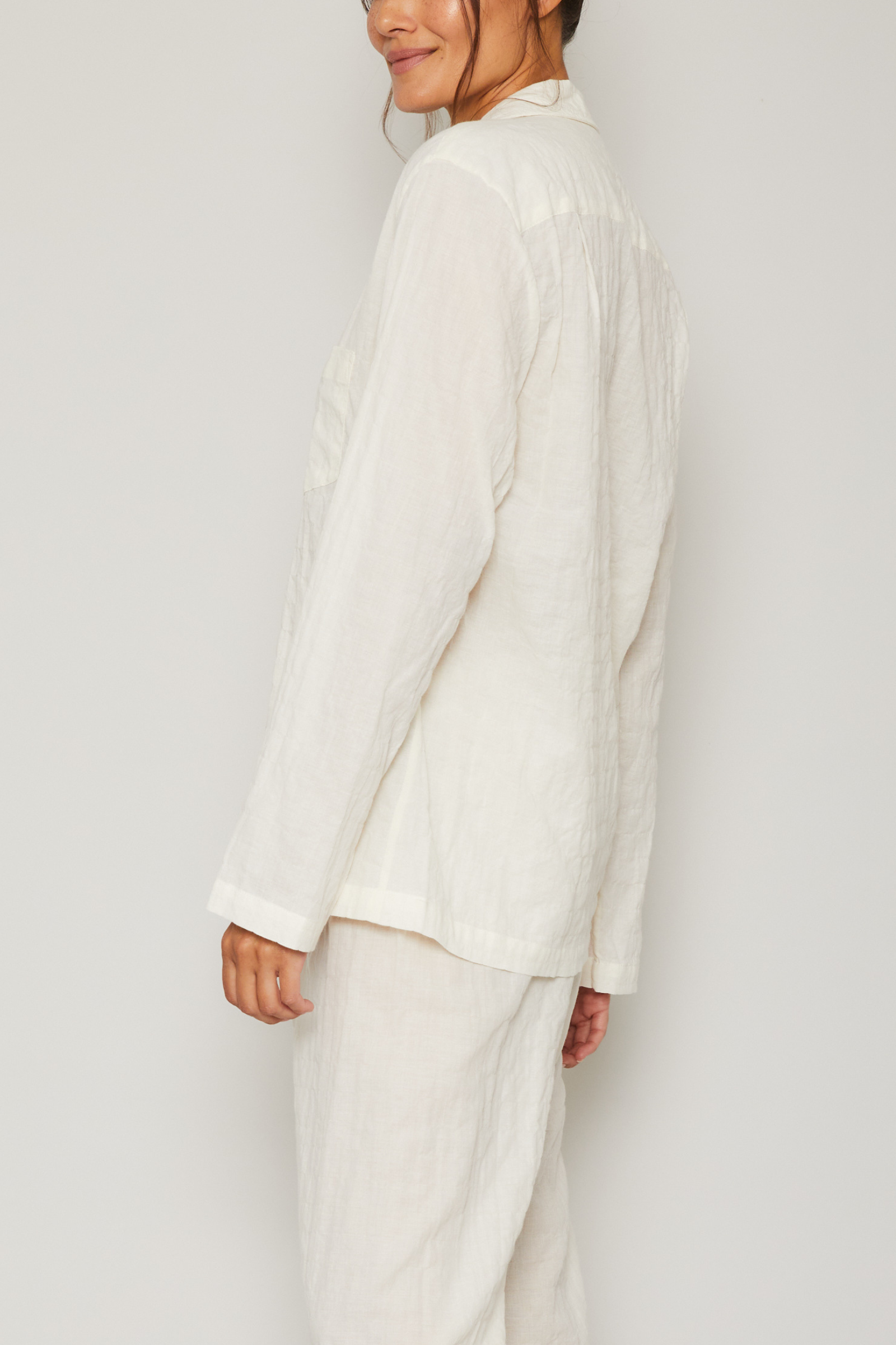 Organic Japanese Cotton Pajama Set-Cream