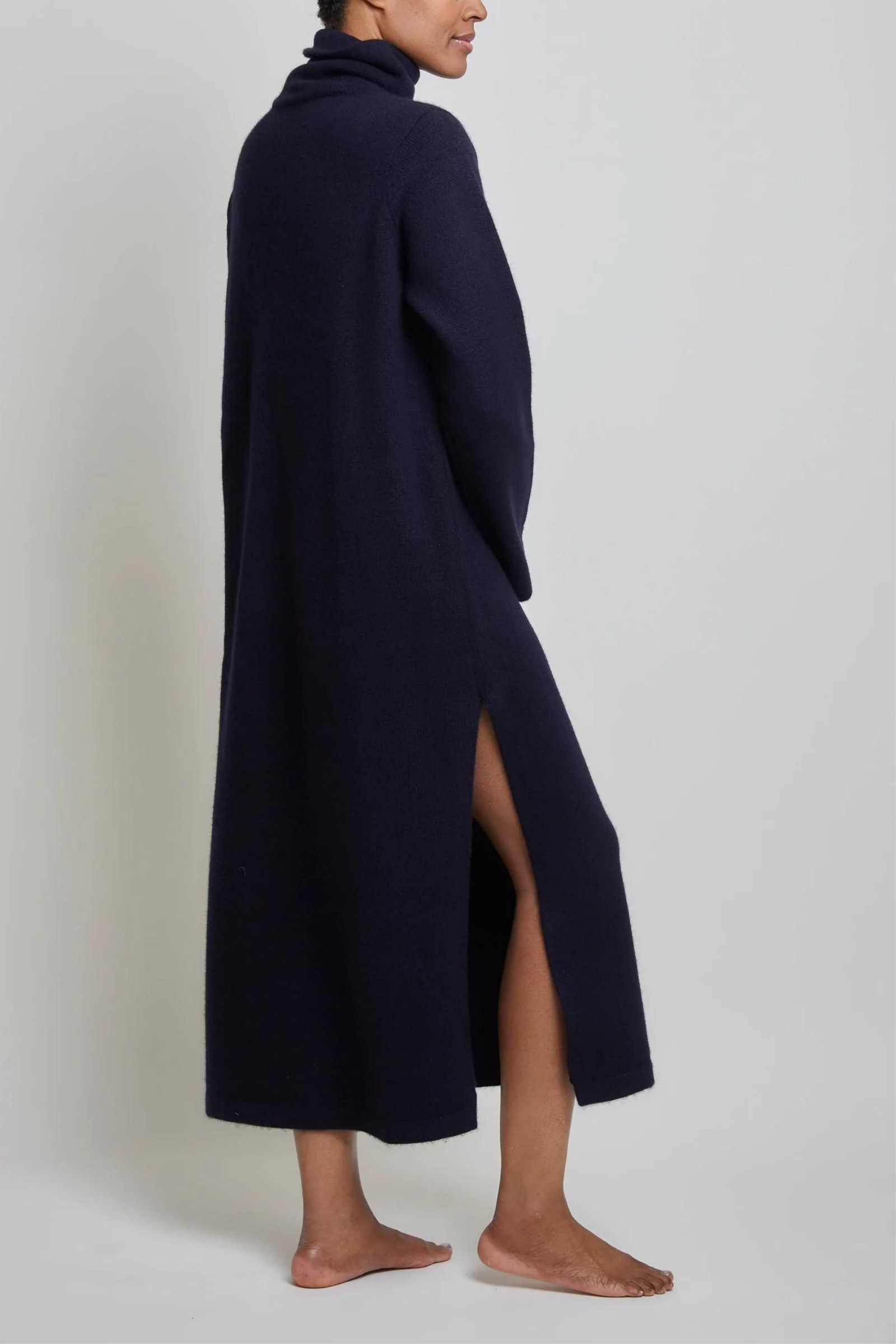 Long Cashmere Dress - Navy