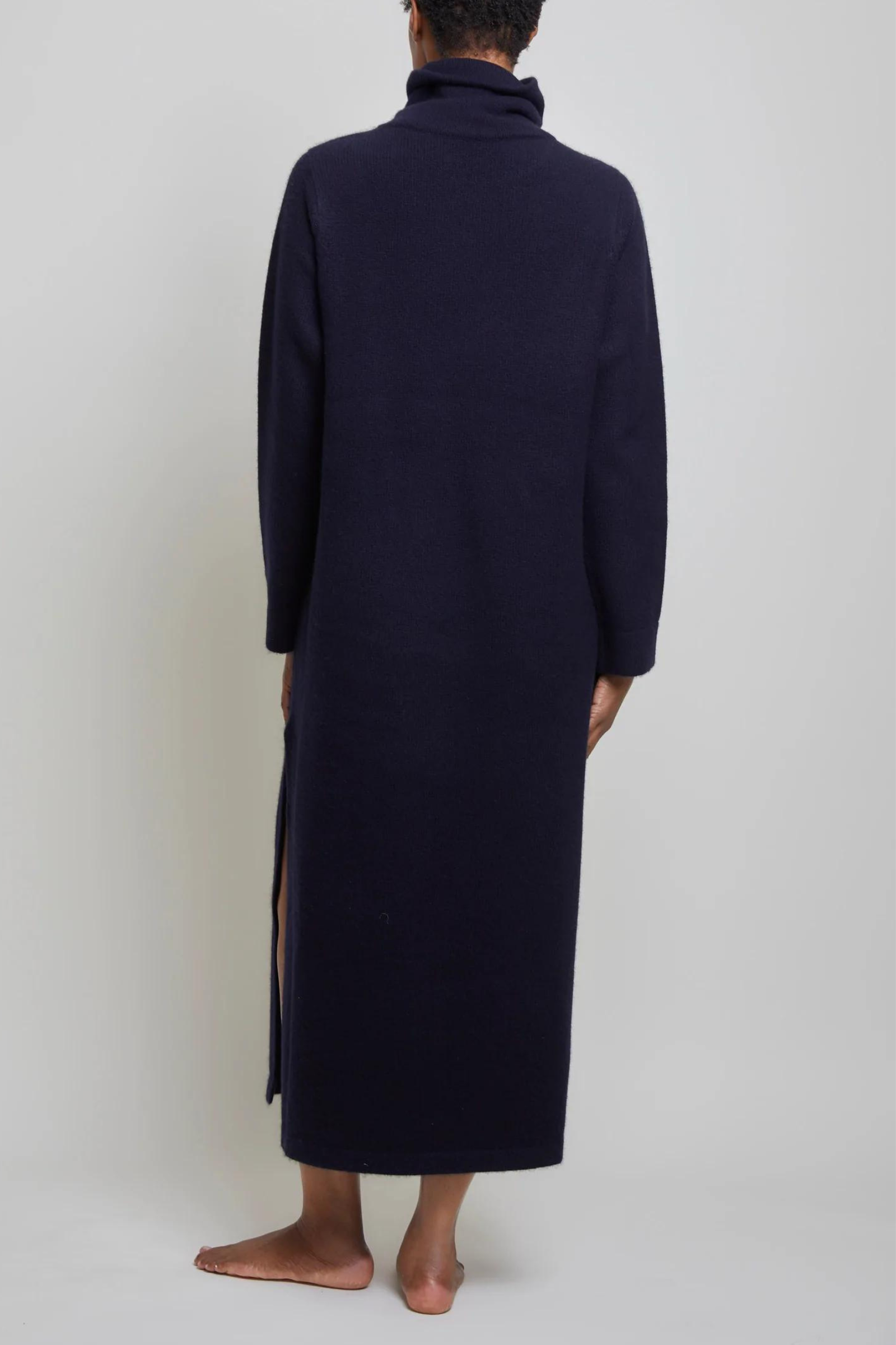Long Cashmere Dress - Navy