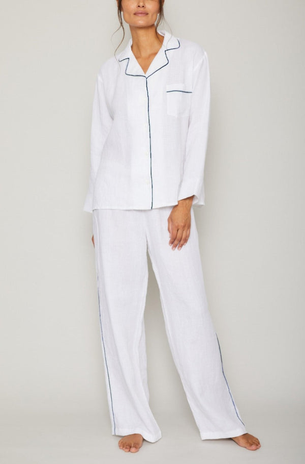 Geometric Print Pajama Set, Long Sleeve Button Up Top & Elastic Waistband  Pants, Women's Sleepwear & Loungewear - Temu Germany