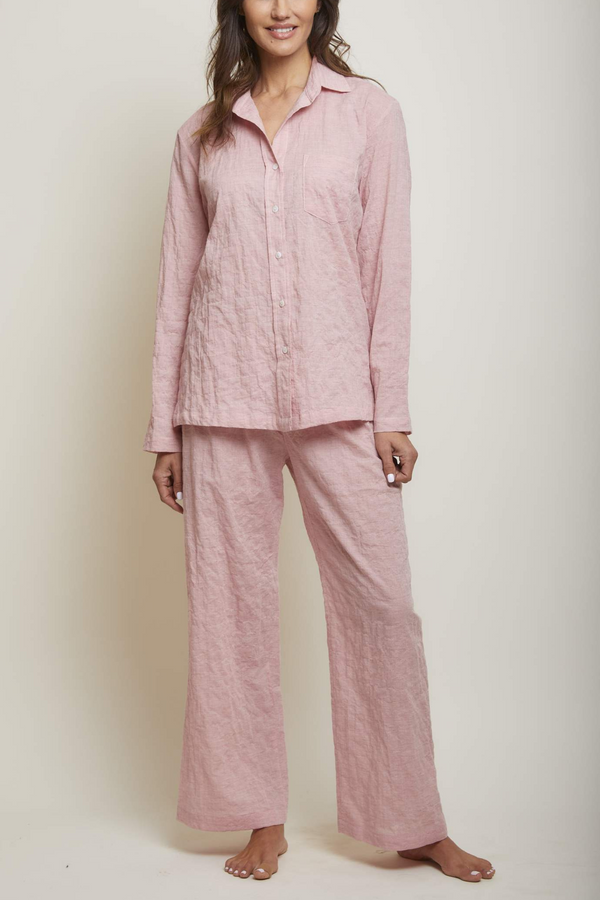 Organic Japanese Cotton Pajama Set - Pink