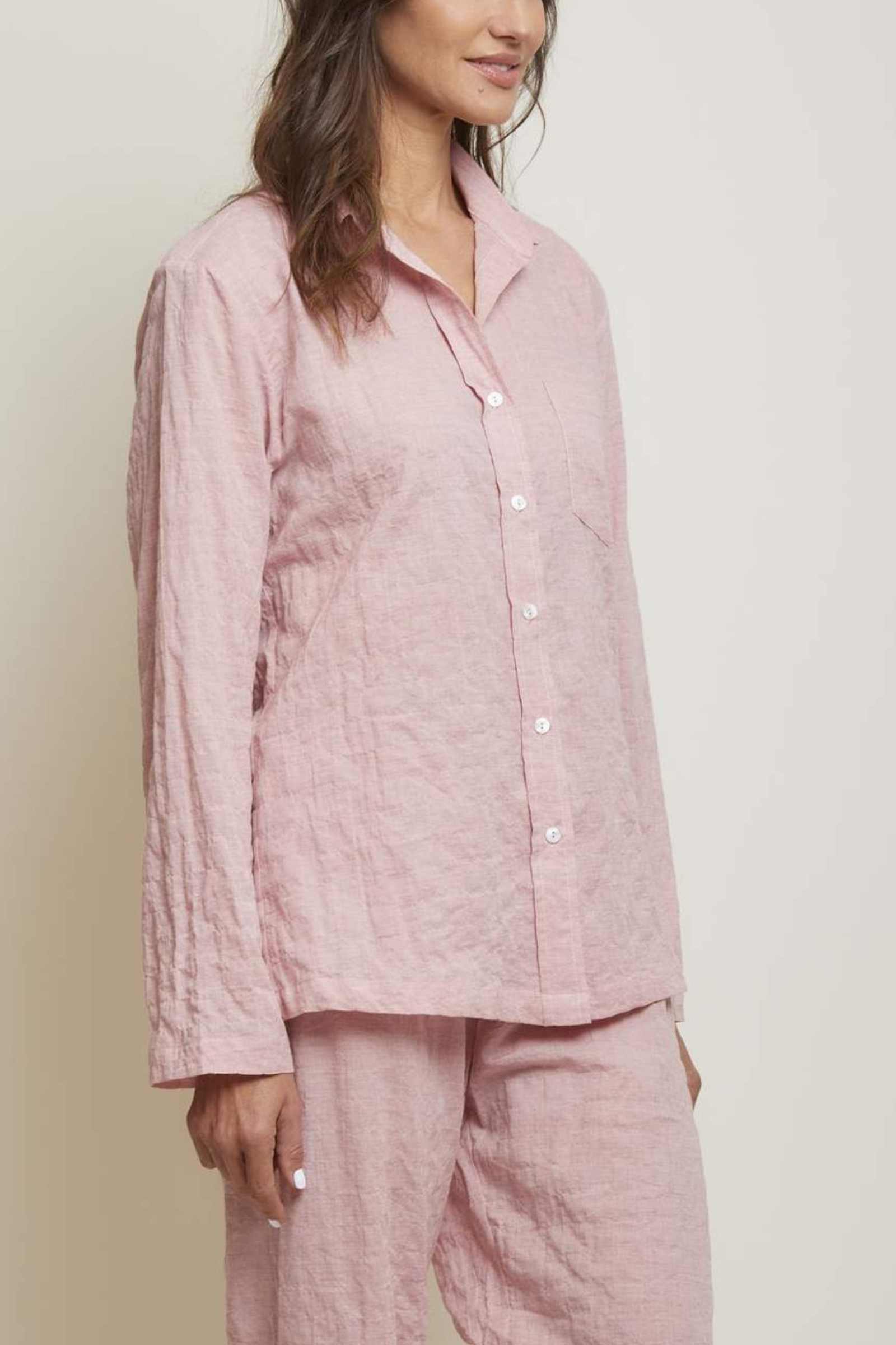 Organic Japanese Cotton Pajama Set - Pink