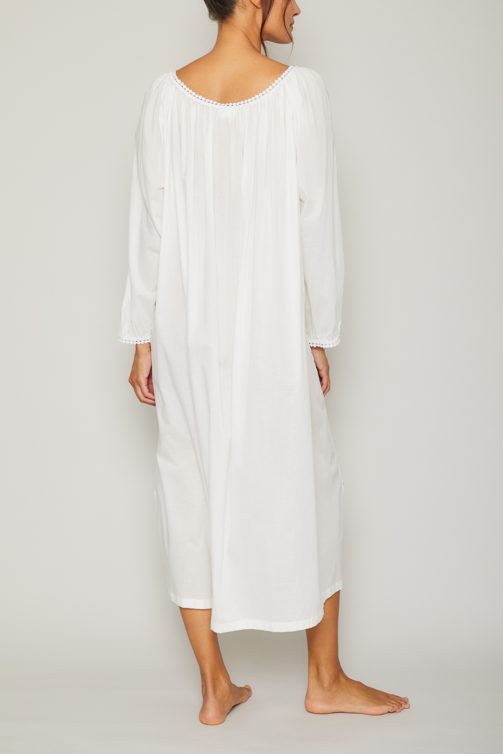 Thilda Long Nightgown - White